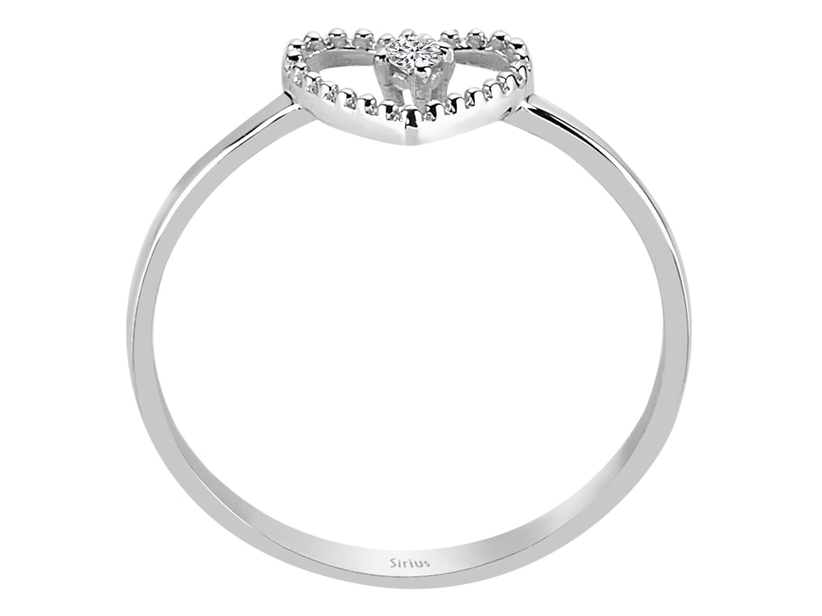 Diamant Herz Ring - handgefertigter Diamantschmuck aus Feingold | Sirius Diamant