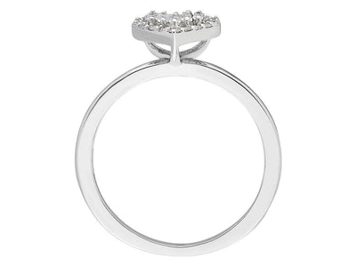 F Color 0.20 Carat Baguette Diamond Heart Ring