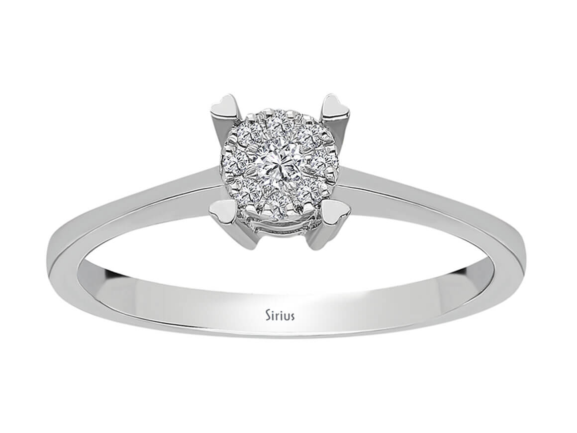 0,40 Karat Diamantring mit Herzform - handgefertigter Diamantschmuck aus Feingold | Sirius Diamant