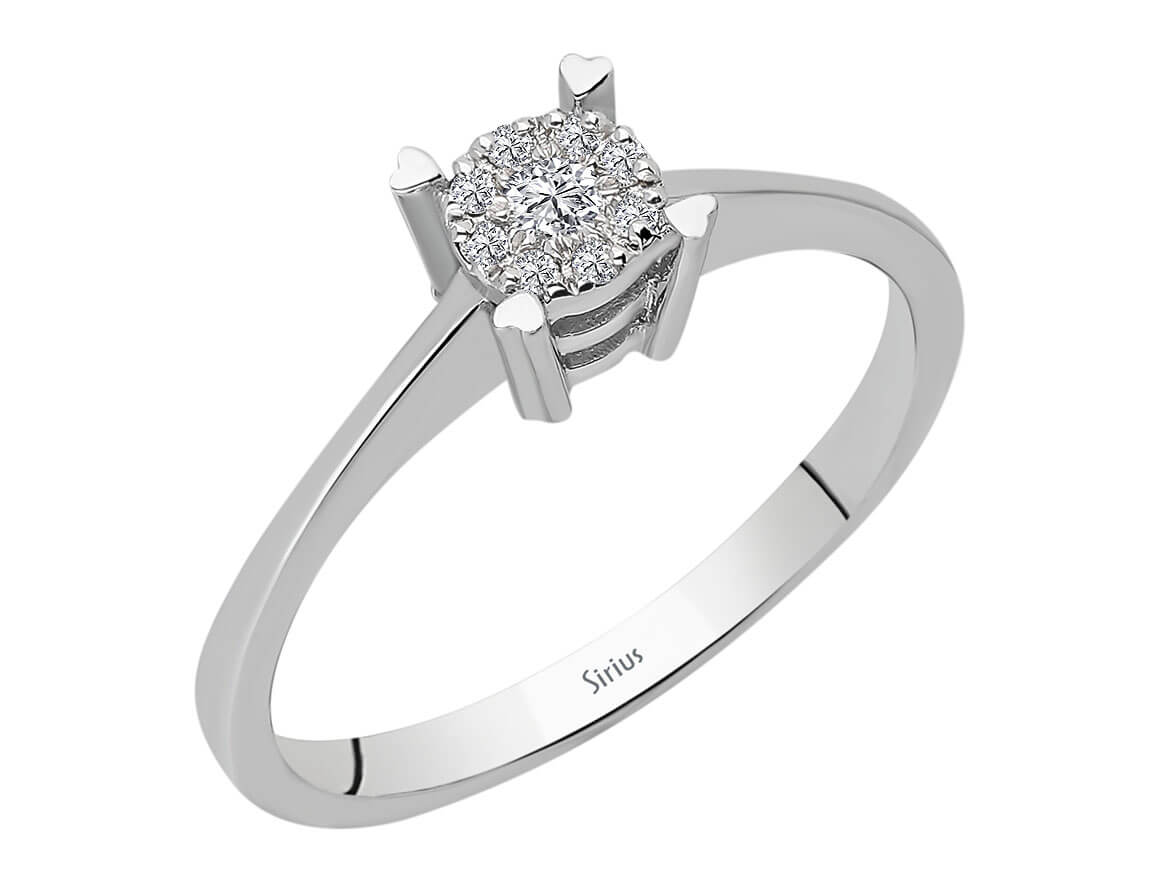 0,40 Karat Diamantring mit Herzform - handgefertigter Diamantschmuck aus Feingold | Sirius Diamant