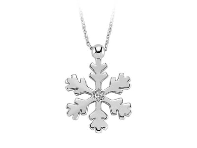 Collier en diamant et cristal de neige