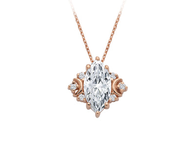 Luna Dream diamond and white topaz necklace