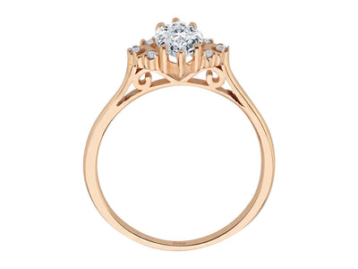 Luna Dream Diamond and White Topaz Stone Ring