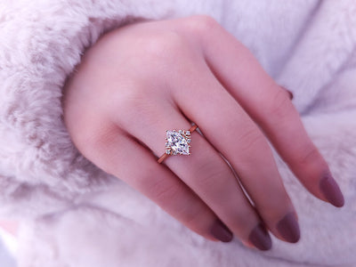 Luna Dream Diamond and White Topaz Stone Ring