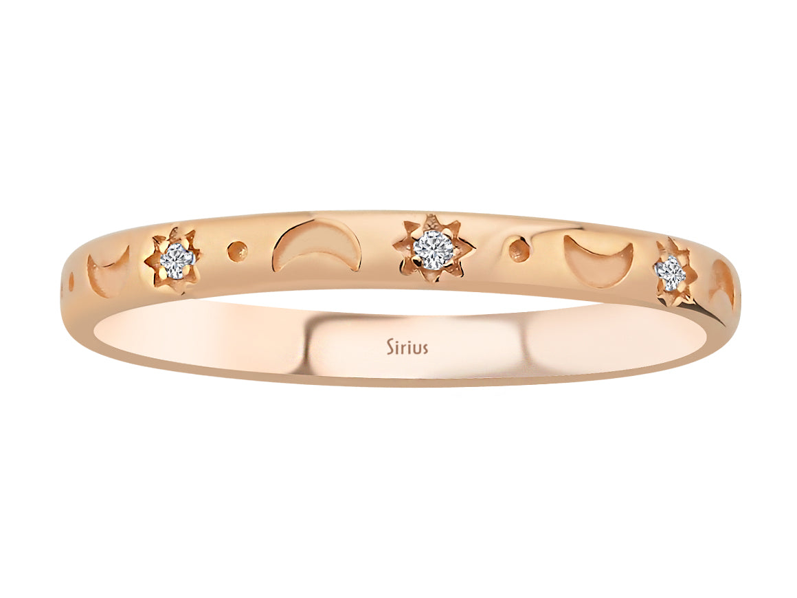 Luna Light Diamant-Ehering - handgefertigter Diamantschmuck aus Feingold | Sirius Diamant