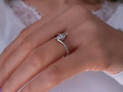 0.70 Carat Marquise Diamond Effect Solitaire Ring