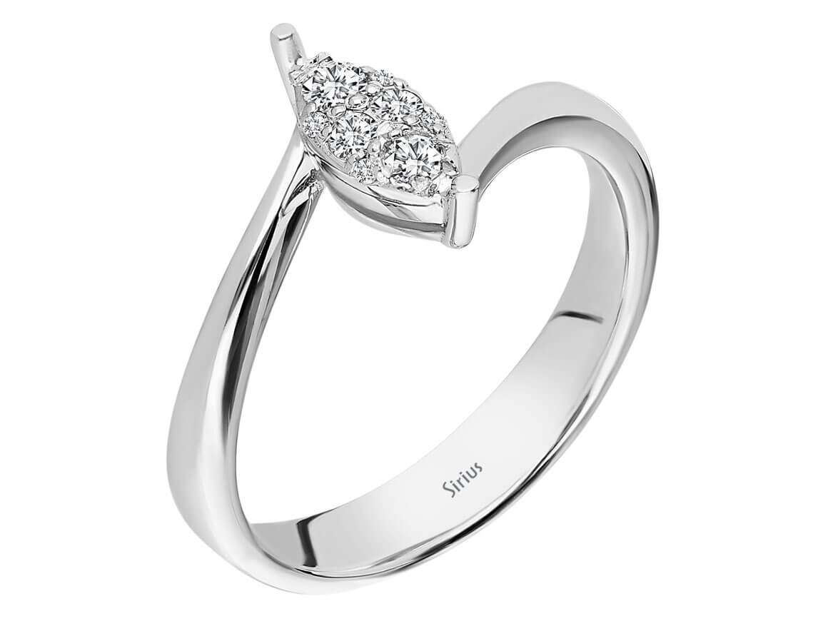 0,70 Carat Marquise Diamant Effekt Solitär Ring - handgefertigter Diamantschmuck aus Feingold | Sirius Diamant