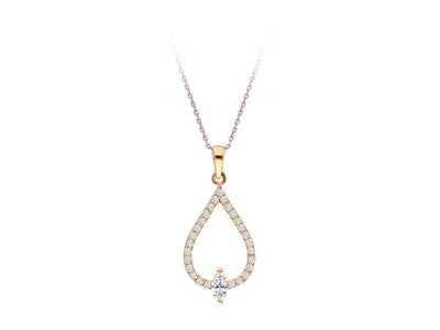 Marquise Diamond Drop Necklace