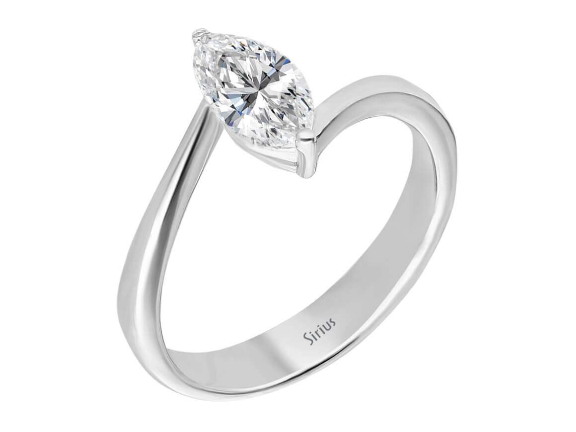 0,70 Carat Marquise Diamant Solitär Ring - handgefertigter Diamantschmuck aus Feingold | Sirius Diamant