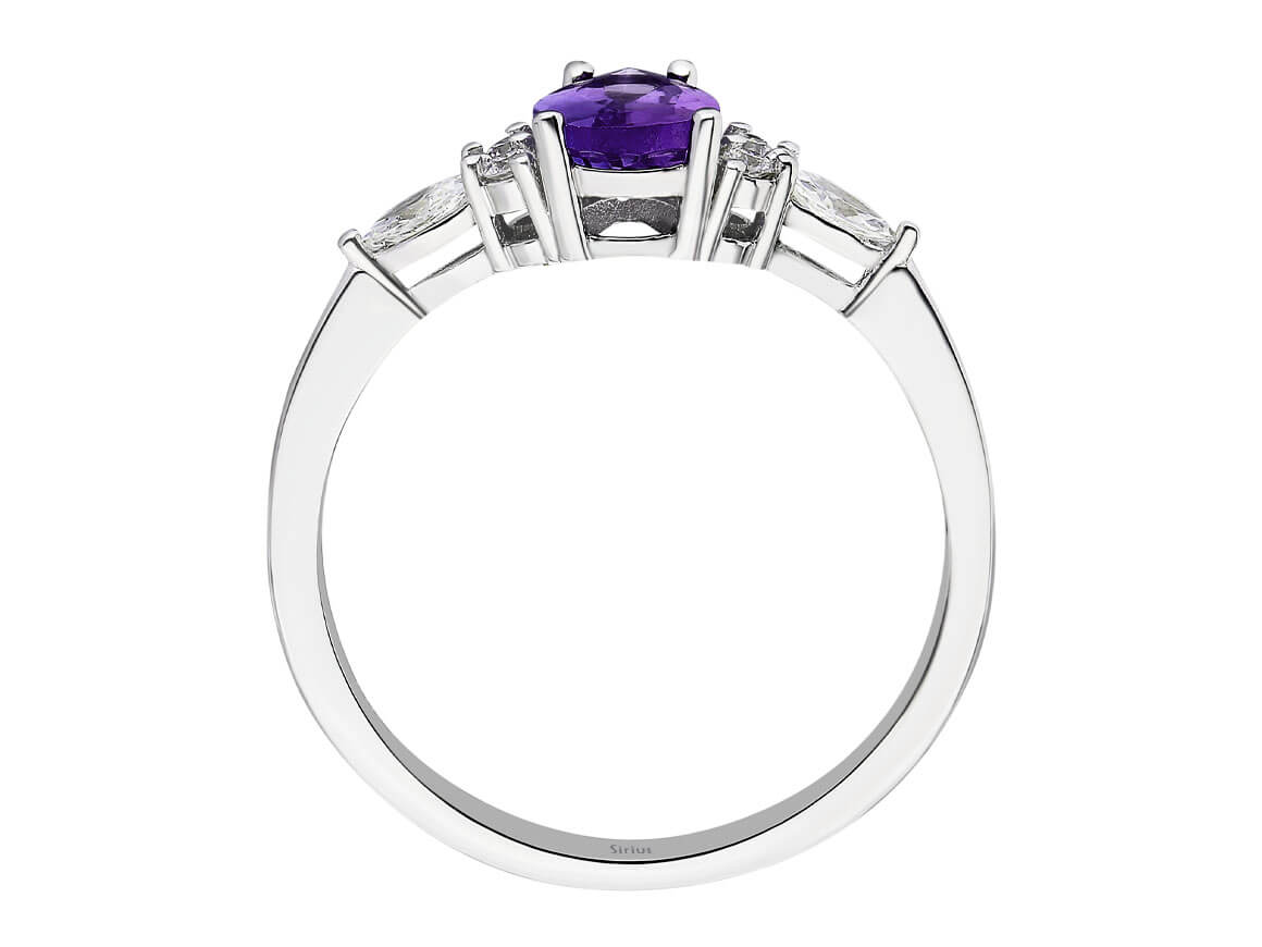 Marquise Diamant und Tropfen Schliff AAA Tansanit Ring