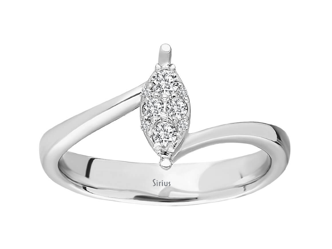 0,70 Carat Marquise Diamant Effekt Solitär Ring - handgefertigter Diamantschmuck aus Feingold | Sirius Diamant