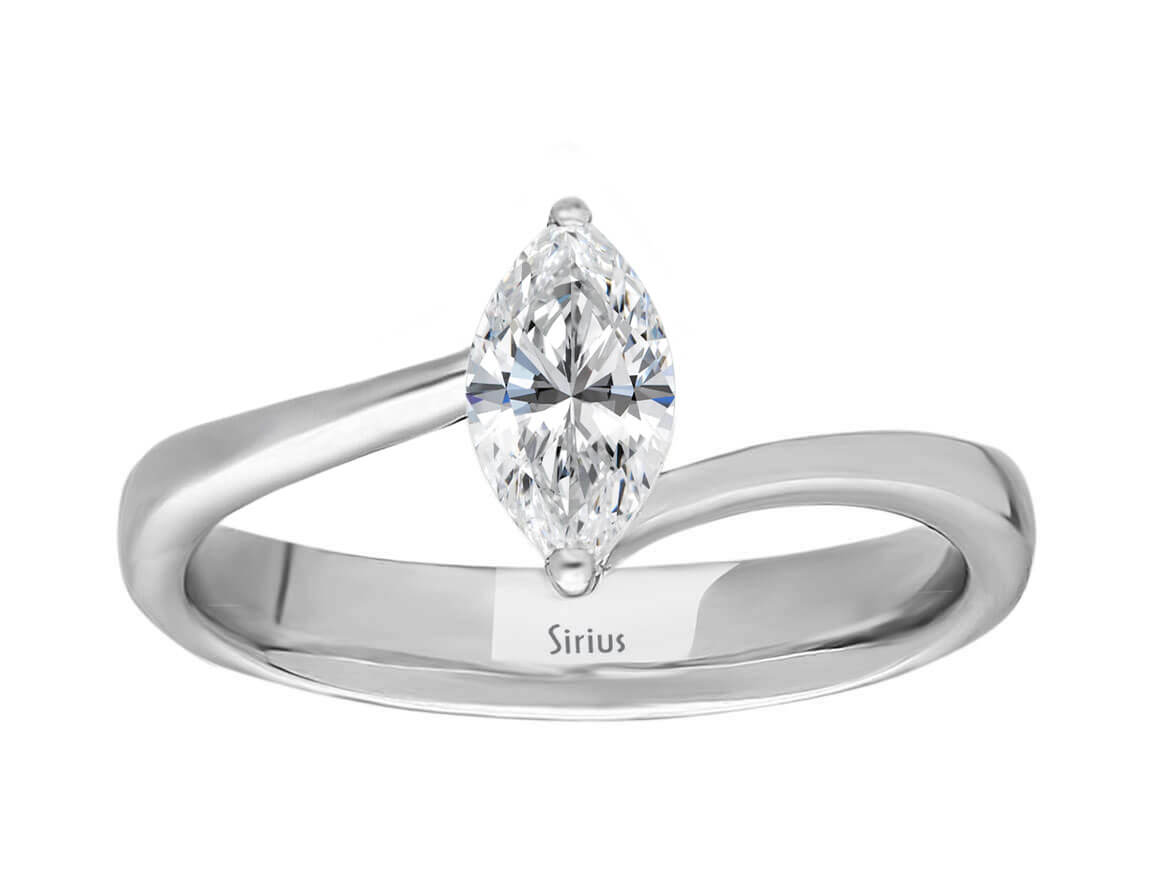 0,30 Carat Marquise Diamant Solitär Ring - handgefertigter Diamantschmuck aus Feingold | Sirius Diamant