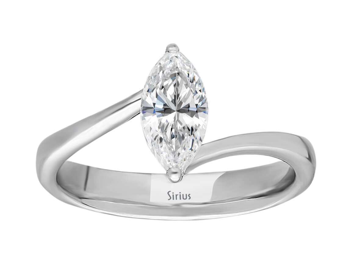 0,70 Carat Marquise Diamant Solitär Ring - handgefertigter Diamantschmuck aus Feingold | Sirius Diamant
