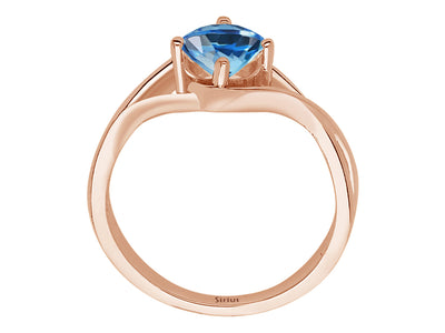 Moana ring with blue topaz