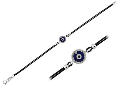 Diamond enameled Blue Eye bracelet