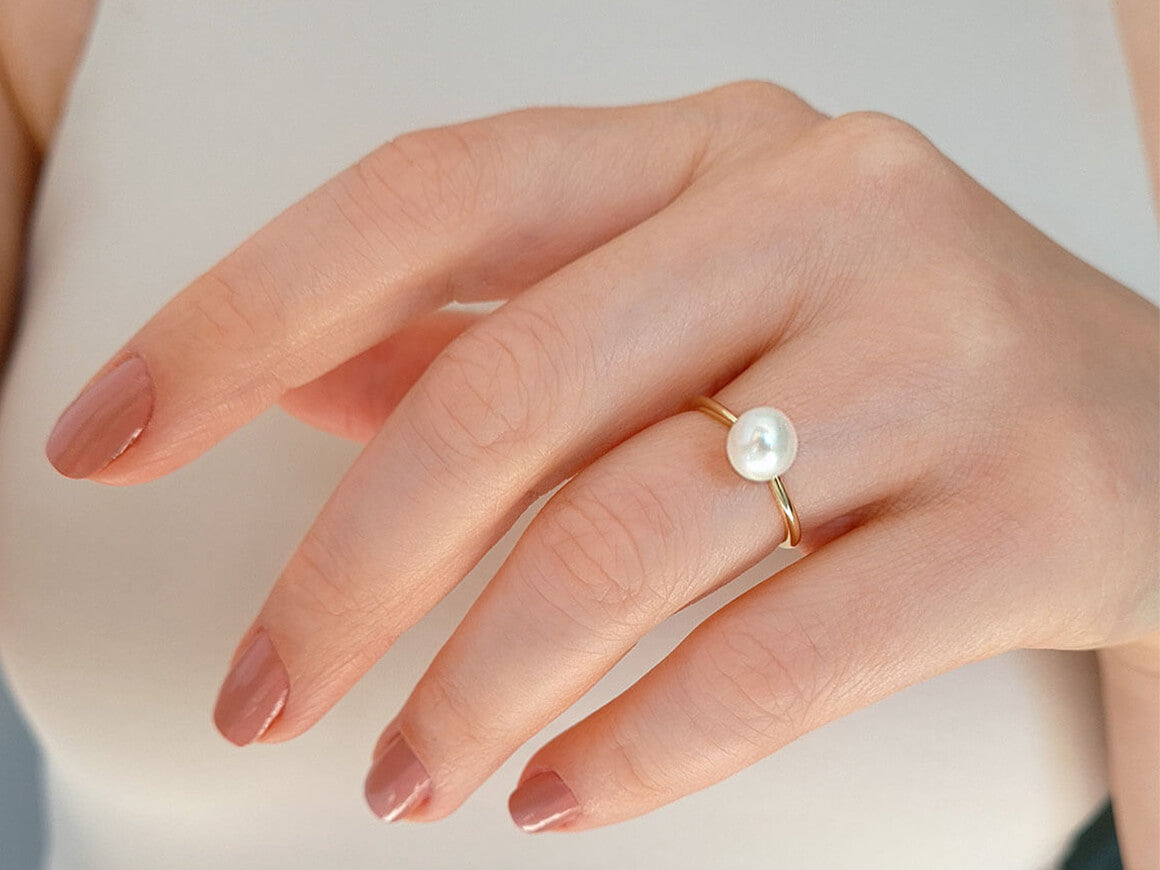 Modern Pearl Ring