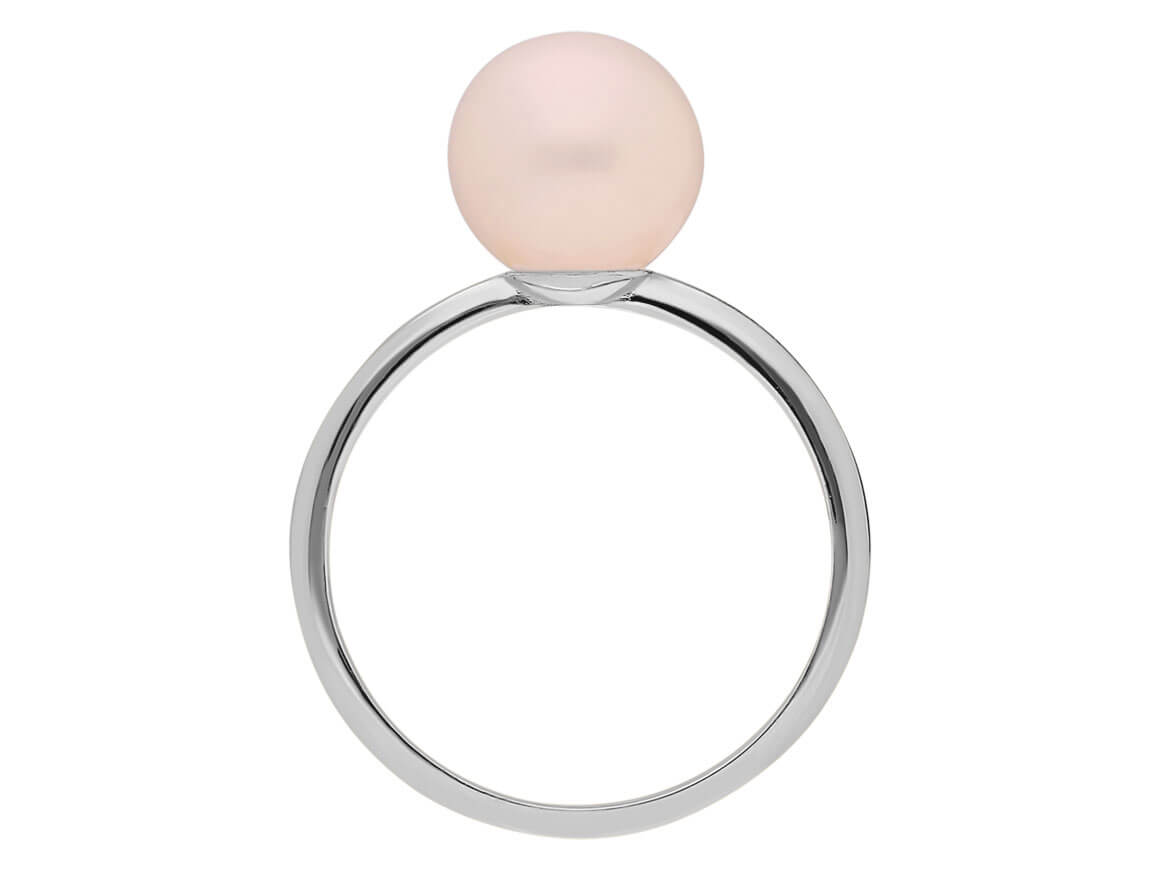 Modern Rosa Perle Ring - handgefertigter Diamantschmuck aus Feingold | Sirius Diamant