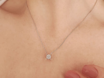 0.50 carat diamond solitaire effect necklace