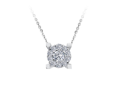 0.50 carat diamond solitaire effect necklace