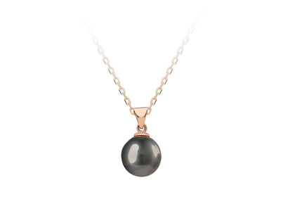 Collier de perles noires moderne 