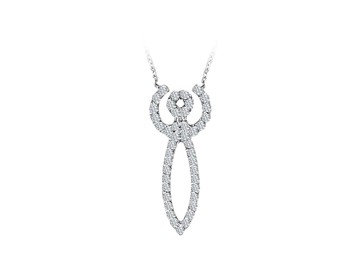 Diamond moon goddess Artemis necklace
