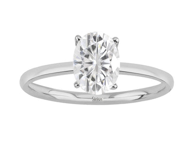 oval white topaz ring in white gold