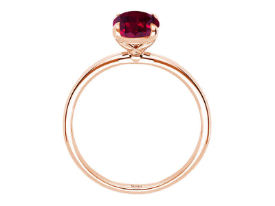 Oval Cut Pink Tourmaline Solitaire Ring