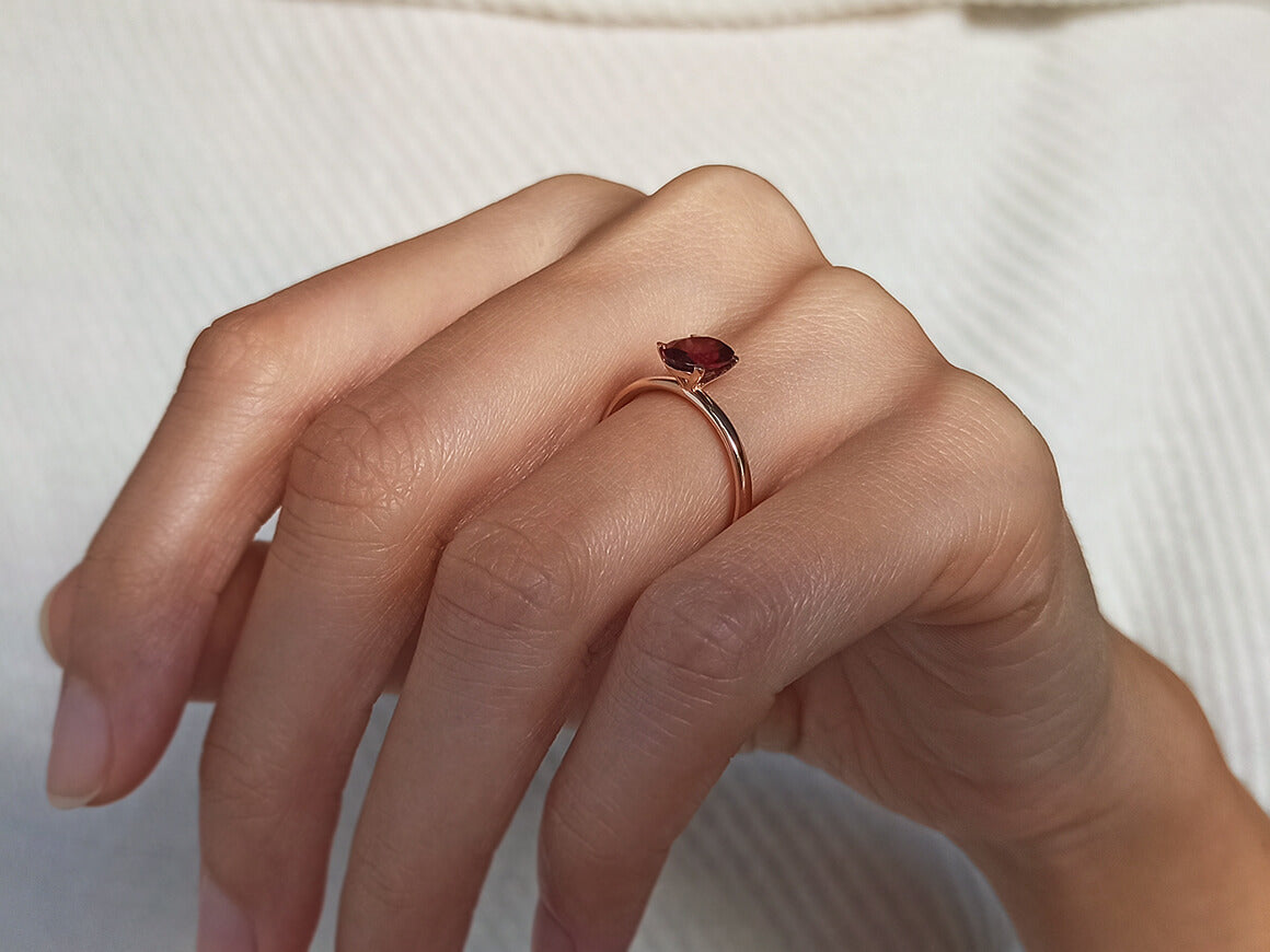 Oval Cut Pink Tourmaline Solitaire Ring