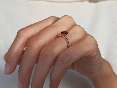 Oval Cut Pink Tourmaline Solitaire Ring