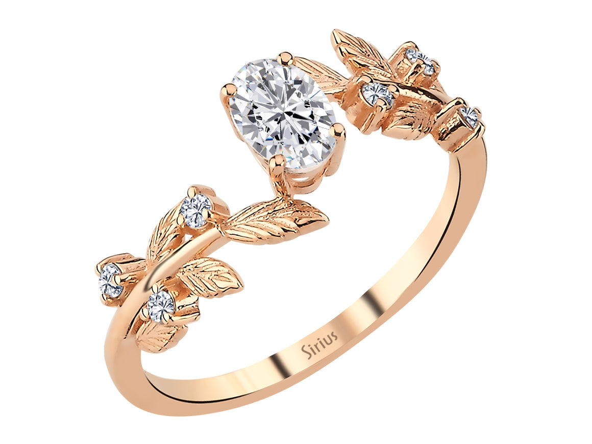 Düş Bahçesi Ring mit oval geschliffenen Diamanten - handgefertigter Diamantschmuck aus Feingold | Sirius Diamant
