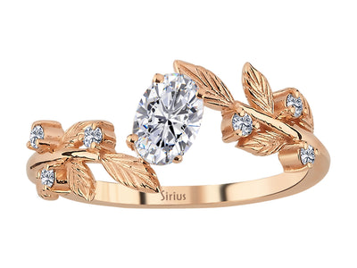 Düş Bahçesi ring with oval cut diamonds