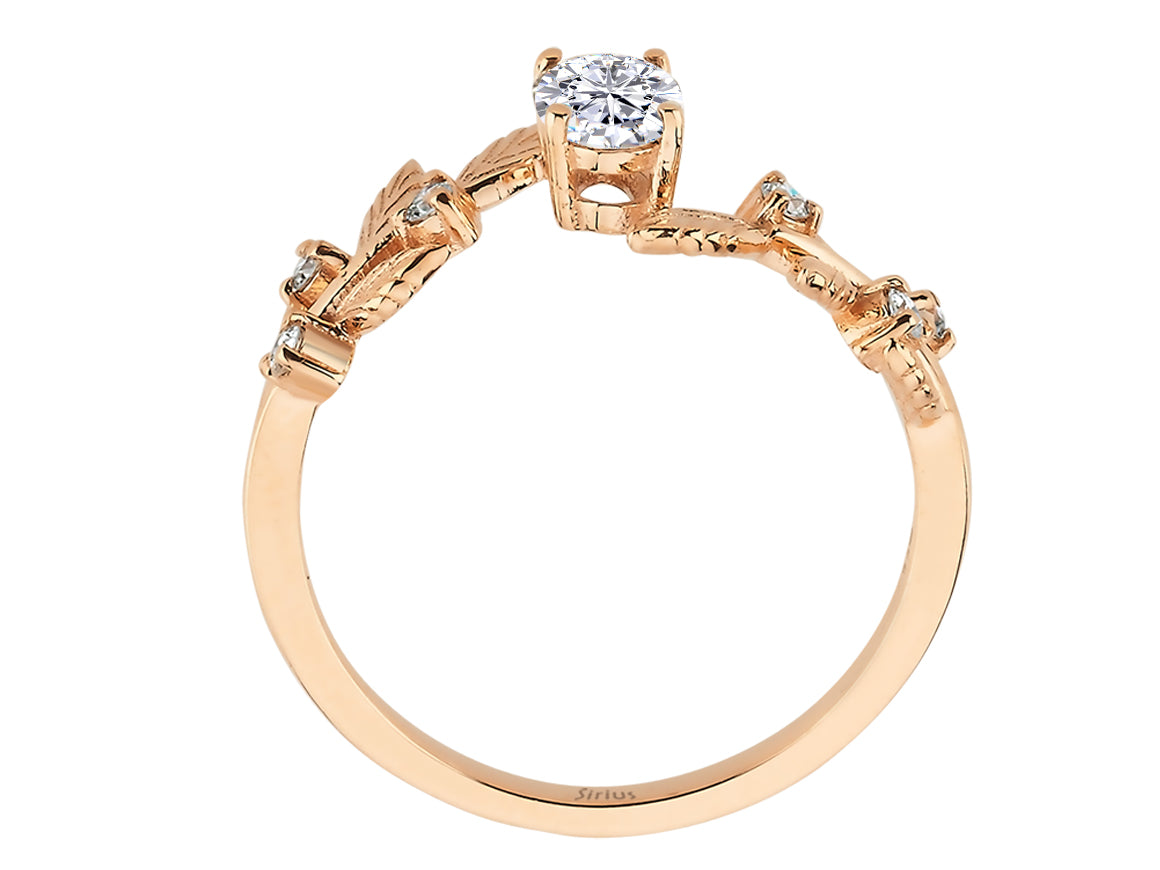 Düş Bahçesi Ring mit oval geschliffenen Diamanten - handgefertigter Diamantschmuck aus Feingold | Sirius Diamant
