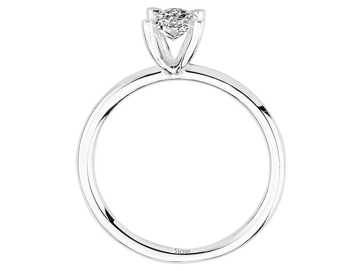 0,50 Carat Oval Schliff Diamant Solitär Ring - handgefertigter Diamantschmuck aus Feingold | Sirius Diamant