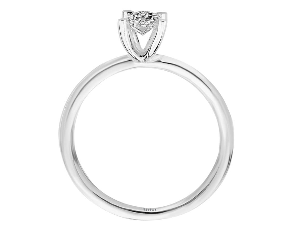 0,35 Carat Oval-Schliff Diamant Solitär Ring - handgefertigter Diamantschmuck aus Feingold | Sirius Diamant