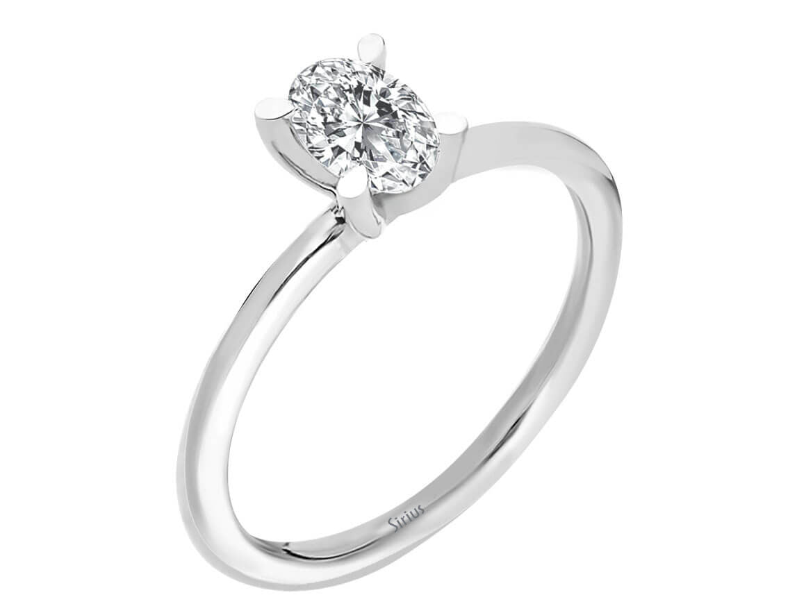 0,35 Carat Oval-Schliff Diamant Solitär Ring - handgefertigter Diamantschmuck aus Feingold | Sirius Diamant