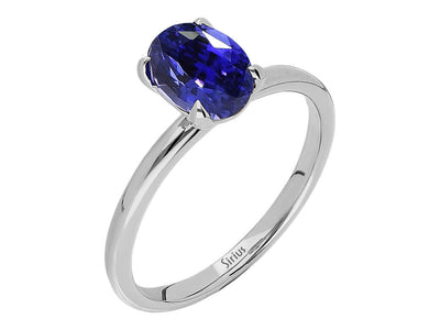 Oval Cut Sapphire Solitaire Ring