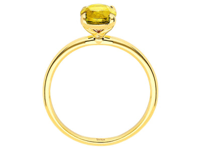 Oval Cut Citrine Solitaire Ring
