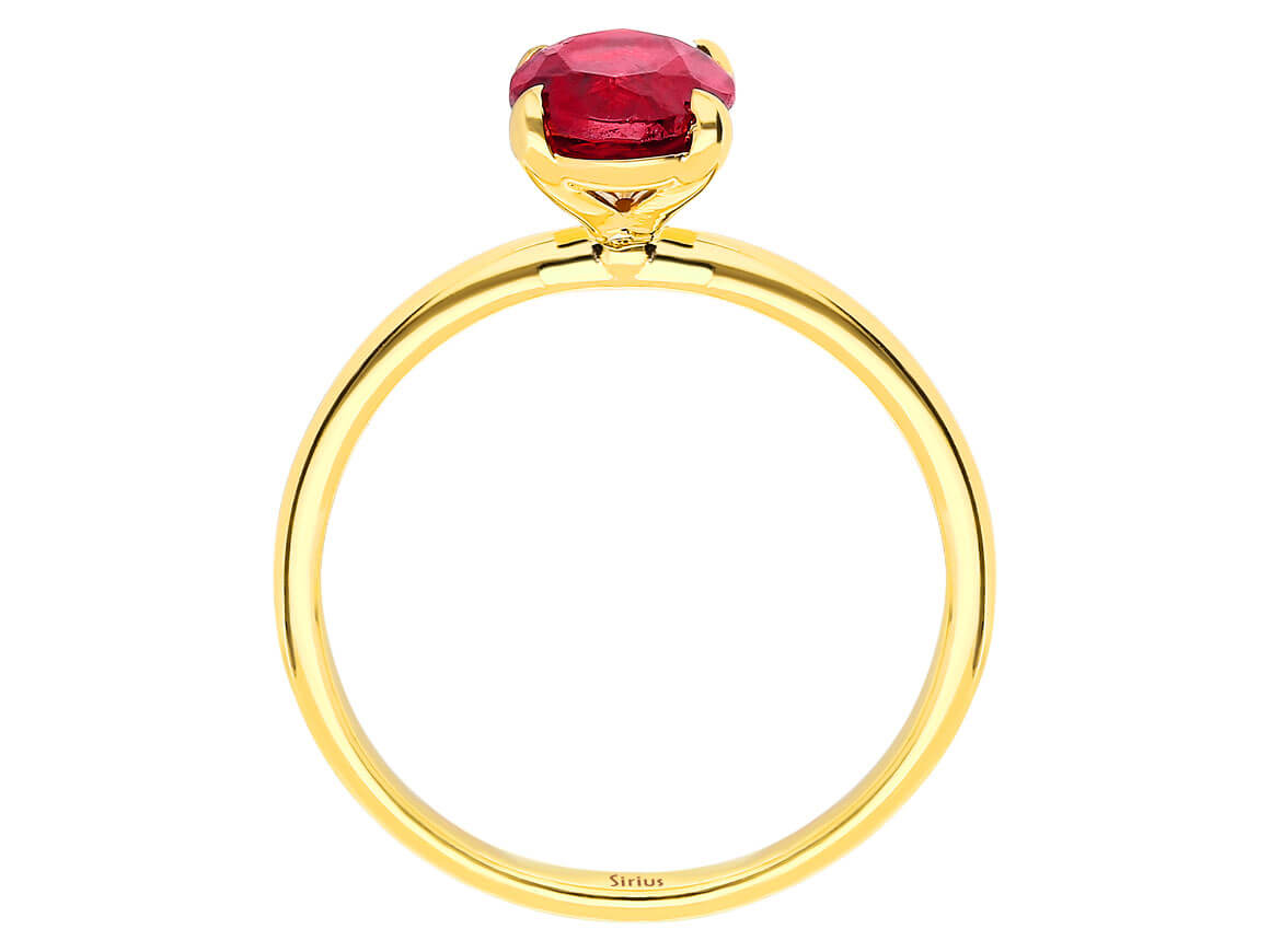 Oval Cut Ruby Solitaire Ring