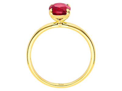 Oval Cut Ruby Solitaire Ring