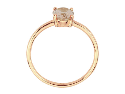 bague ovale en morganite en or rose