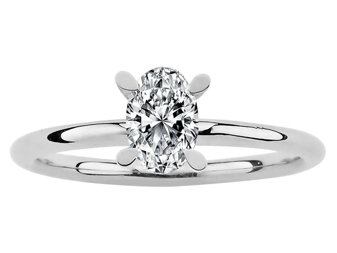 0.50 Carat Oval Cut Diamond Solitaire Ring