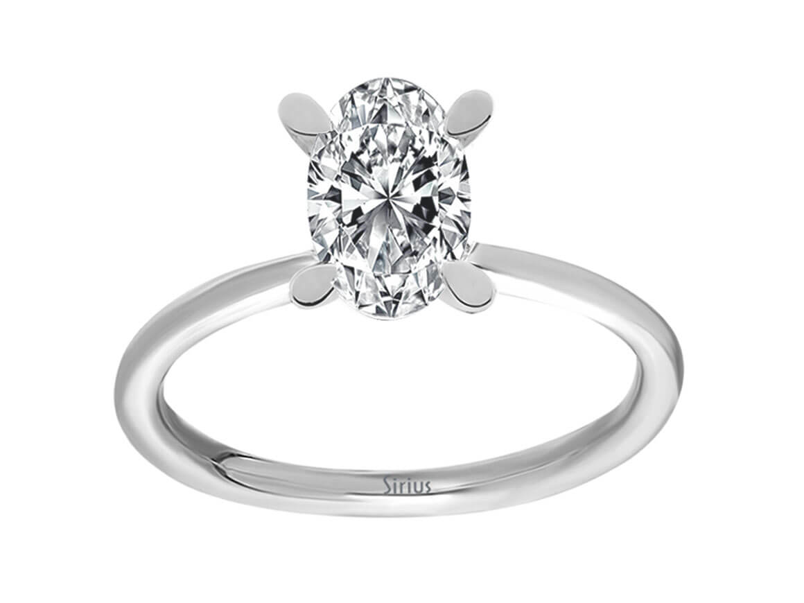 0,35 Carat Oval-Schliff Diamant Solitär Ring - handgefertigter Diamantschmuck aus Feingold | Sirius Diamant