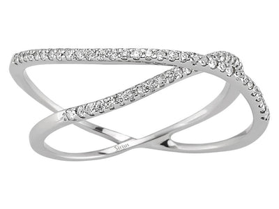 0.33 total carat double row diamond alliance in 585 14 K white gold