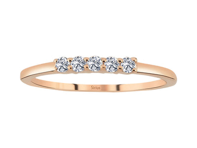 Alliance de 5 diamants en diamant de 0,15 carat
