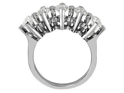 2.10 Carat Diamond 5 Stone Alliance in 14 K White Gold