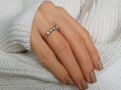 0.45 carat diamond 5 diamond alliance in 585 14K white gold