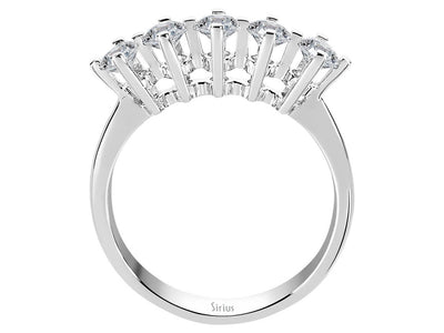 0.96 carat 5 diamond alliance in 585 14 K white gold