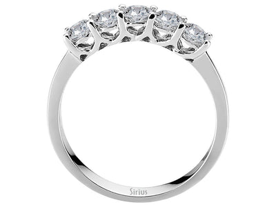 0.81 carat 5 diamond alliance in 585 14 K white gold