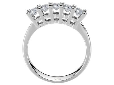 0.80 carat diamond 5 stone alliance in 585 14 carat white gold