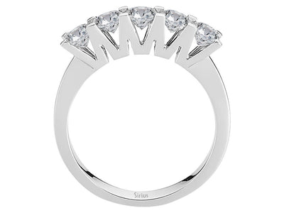 1.18 carat 5 diamond alliance in 14 carat white gold